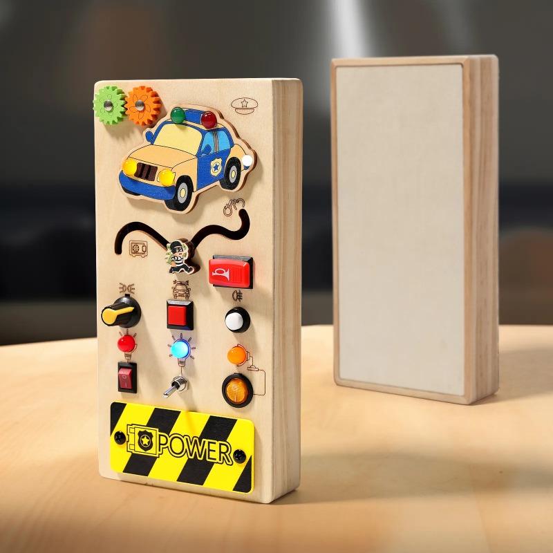 Montessori Wooden Control Board with Electronic Switch