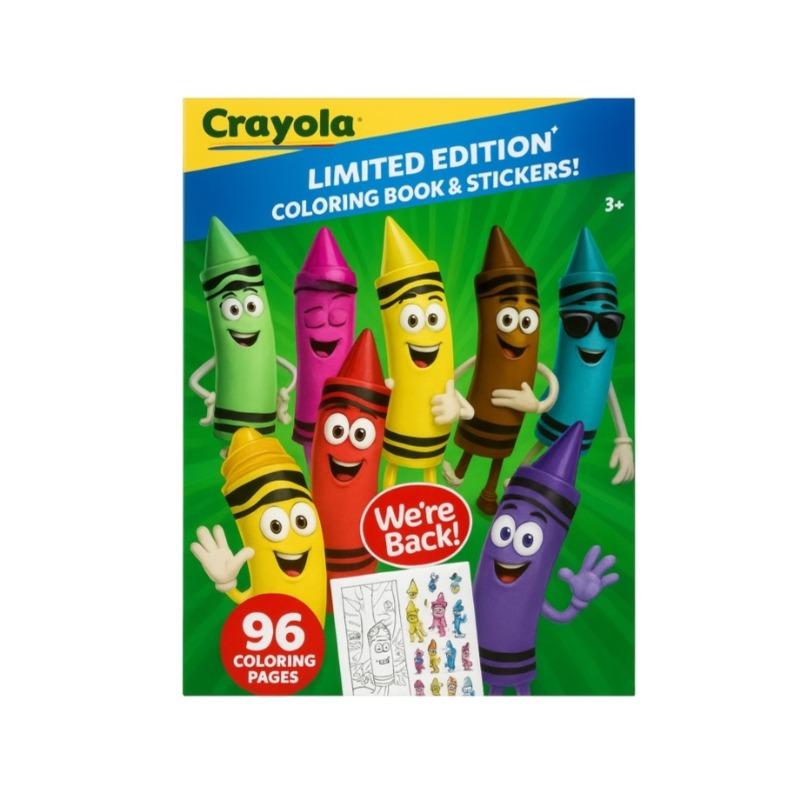كرايولا - كتاب تلوين كرايولا مع الملصقات للاطفال 96 صفحة