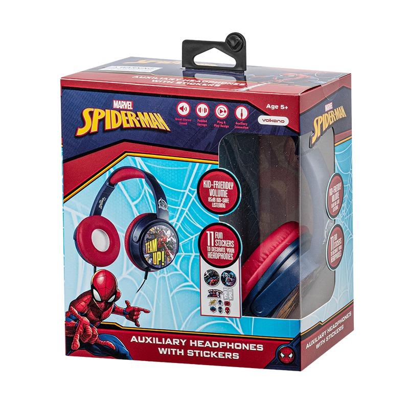 Volkano Marvel Spider-Man Auxiliary Headphone With Stickers
