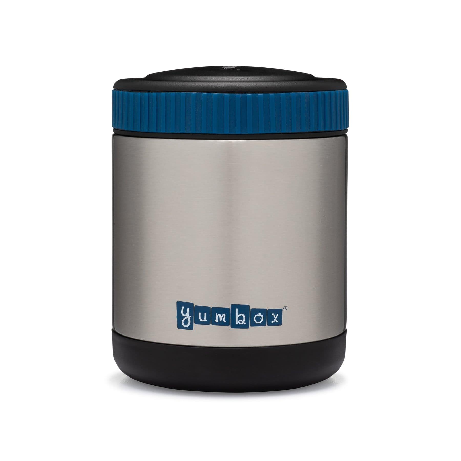 يم بوكس - جار طعام حراري مع ملعقة وشريط سيليكون - أسود