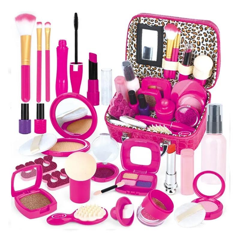 مجموعة التجميل مع جليتر ذهبي