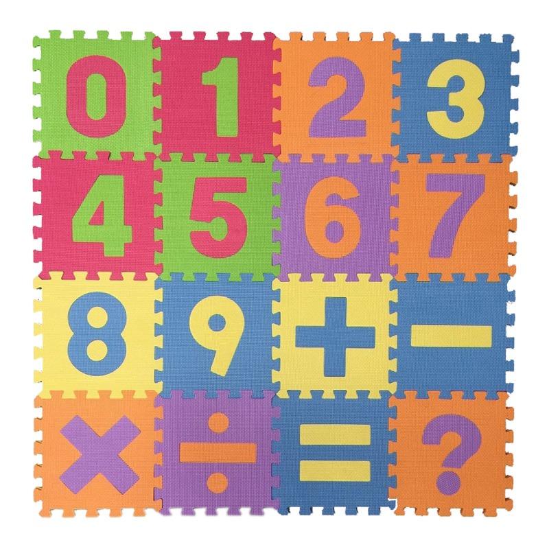 إيفا - حصيرة الأرقام قابلة للتشابك 16 قطعة