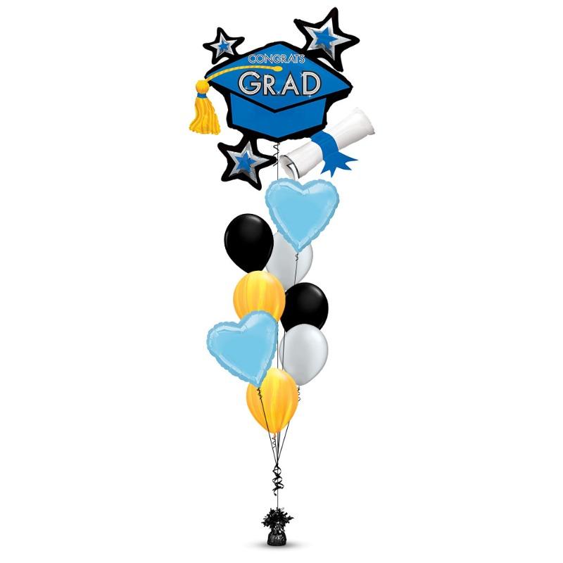 Graduation Decoration Balloon - Blue Cluster