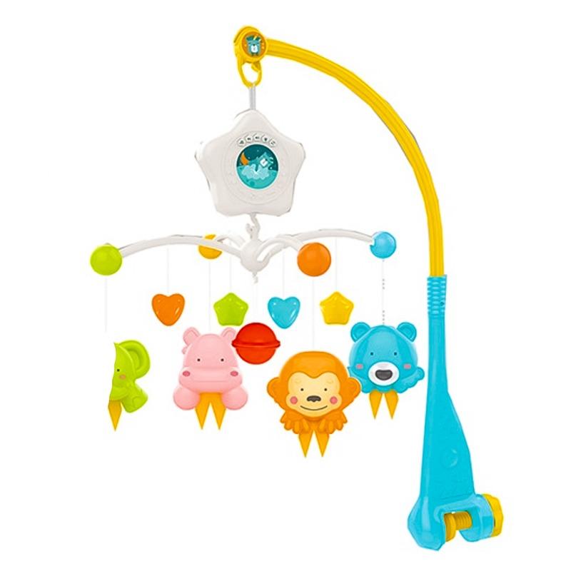 هوانجر - علّاقة سرير موسيقية مع جهاز عرض لون أزرق