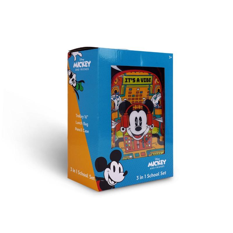 Disney Mickey Mouse 3-in-1 Wheeled School Set 16"