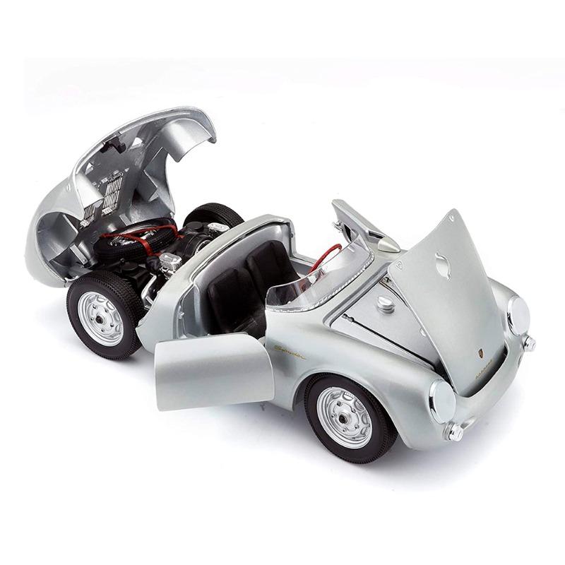 مايستو - سيارة بورش سبايدر 1:18 - لون فضي