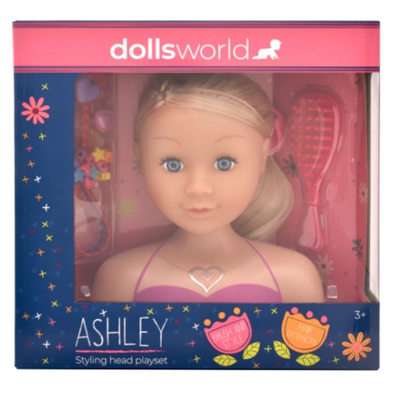Dollsworld Ashley Blonde Styling Head Doll Playset