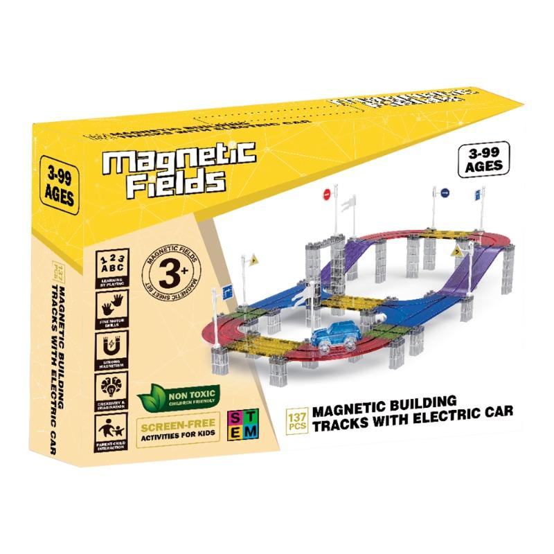 ماجنتك فيلدز - مجموعة بناء المسارات المغناطيسية - 137 قطعة