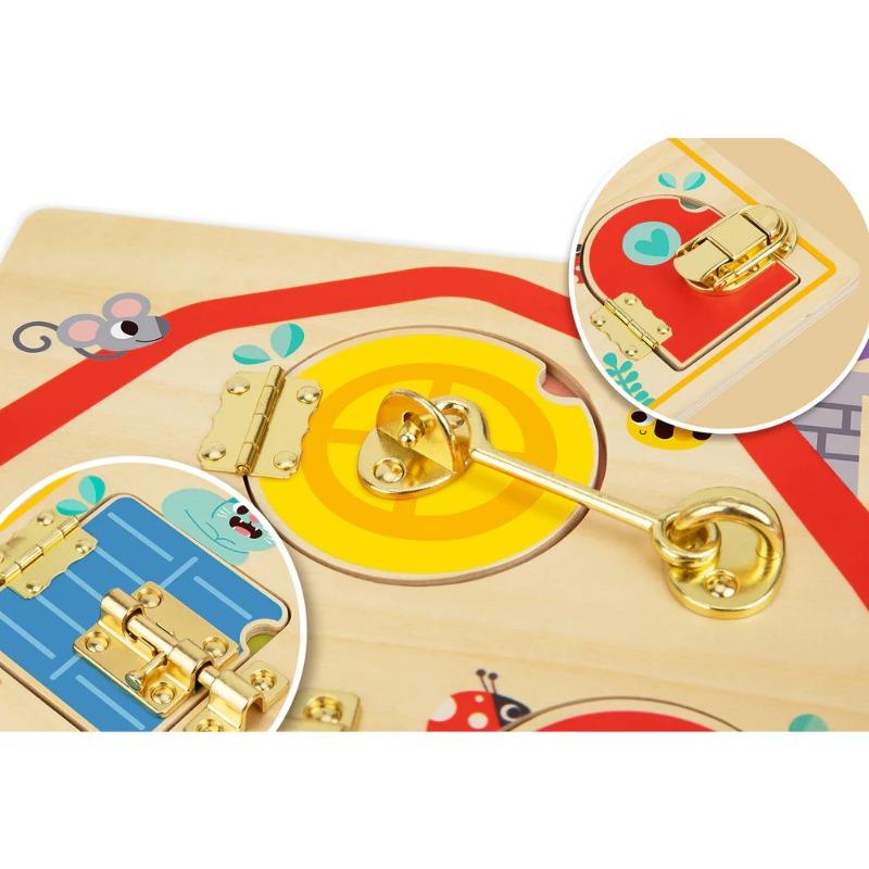 توكي توي - لعبة أنشطة الأقفال الخشبية