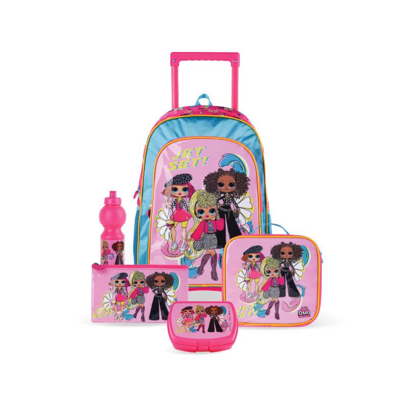 L.O.L. OMG 5 in 1 Trolley School Bag Set