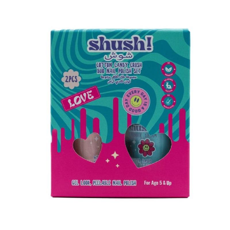 شوش - مجموعة طلاء أظافر شوش كوتون كاندي للاطفال 2 قطعة