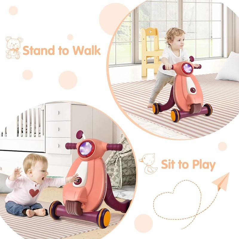 2 In 1 Sit To Stand Learning Walker - Pink