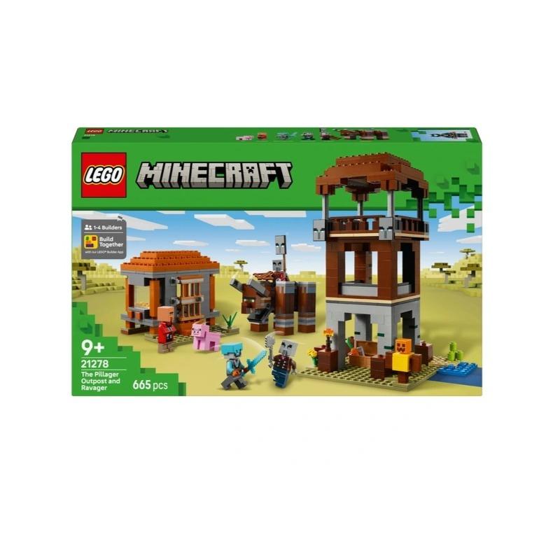 Lego Minecraft The Pillager Outpost Ravager Gamer Building Toy 21278