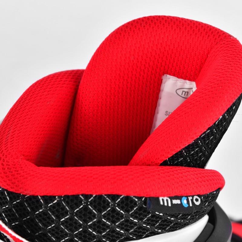 مايكرو ماكسي - حذاء تزلج قابل للتعديل كوزمو بيربل لون أسود و أحمر مقاس 35-38