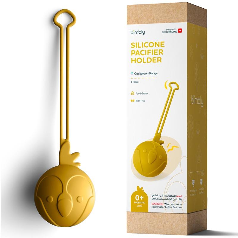 Bimbly Silicone Pacifier Holder Yellow