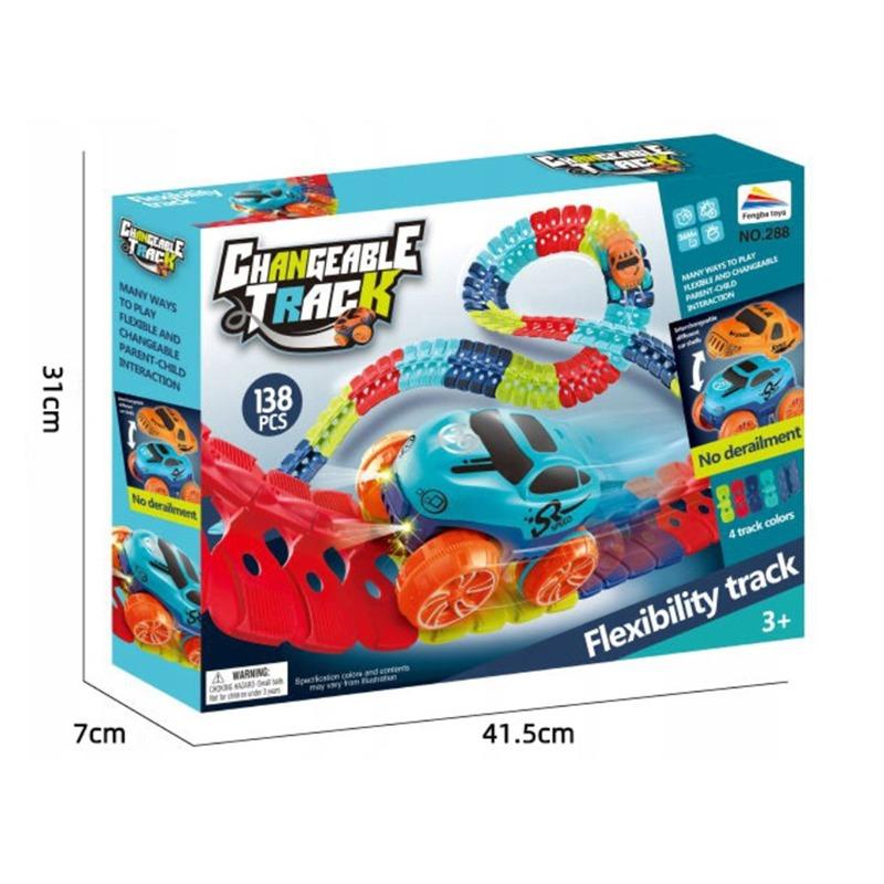Changeable Track With Led Light Up Race Car
