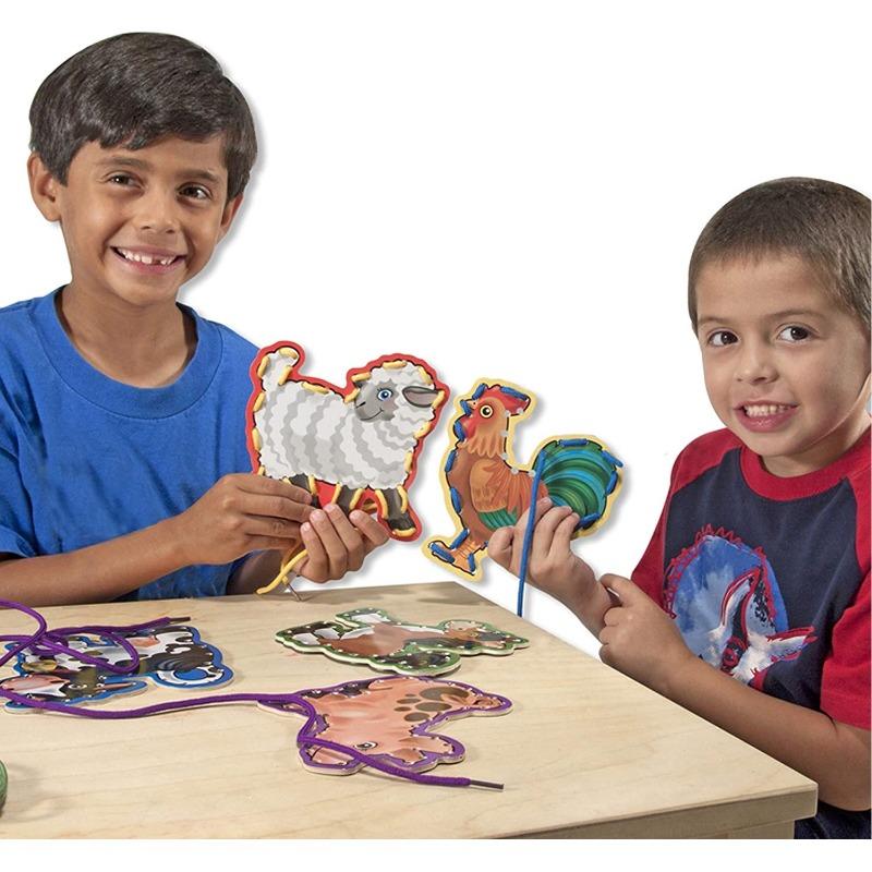 Melissa And Doug Wooden Toy Panels and Laces - Pets