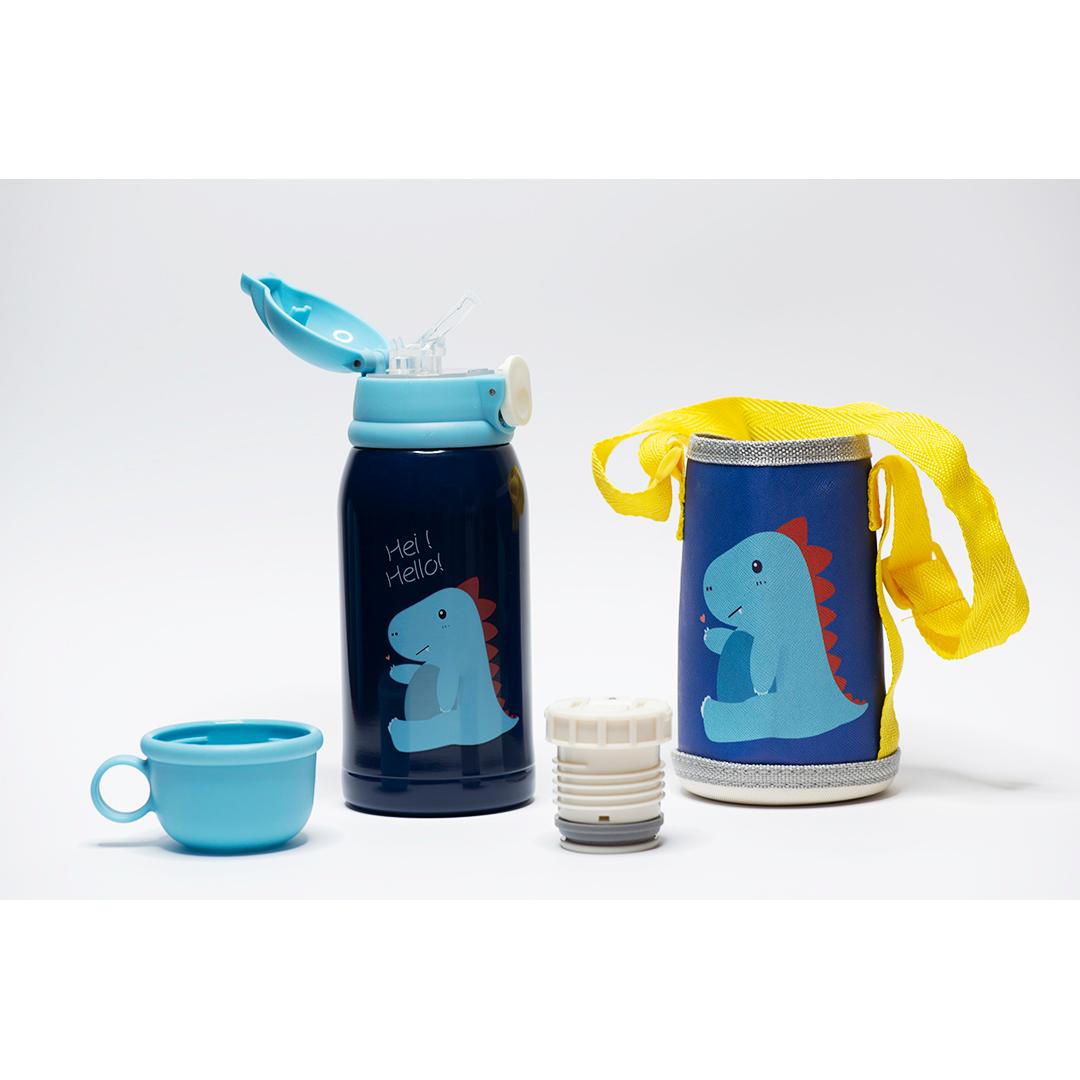 Bonjour Blue Dinosaur Sip Box Standard 450ml Insulated Water Bottle