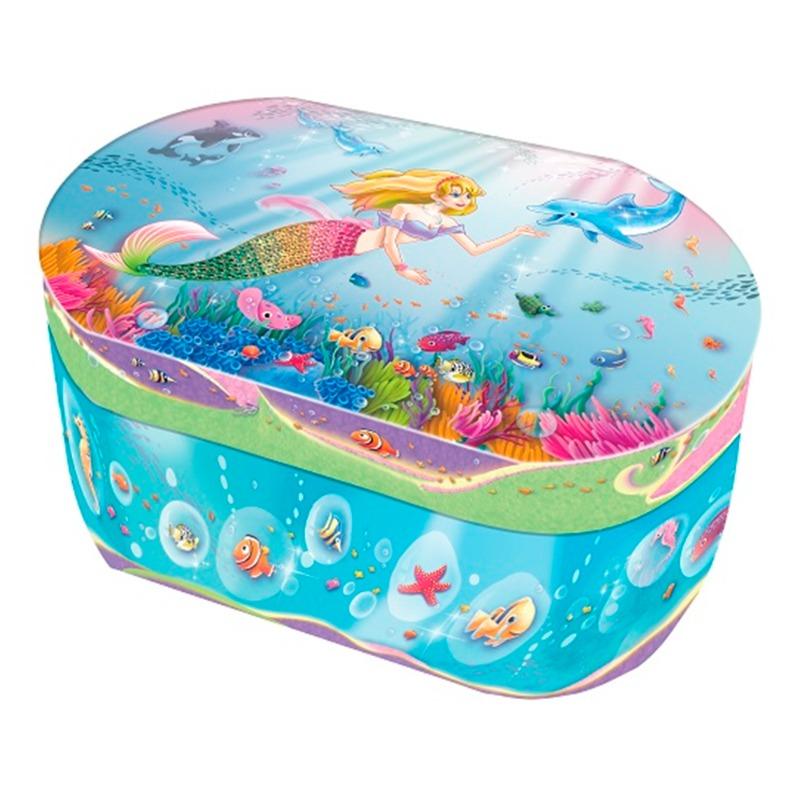 Mermaid Printed Musical Jewelry Box