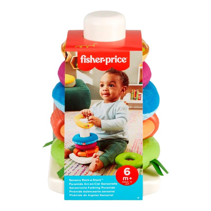 Fisher Price Rock-A-Stack Bolly Sensory Stacking Toy with Motor Activities