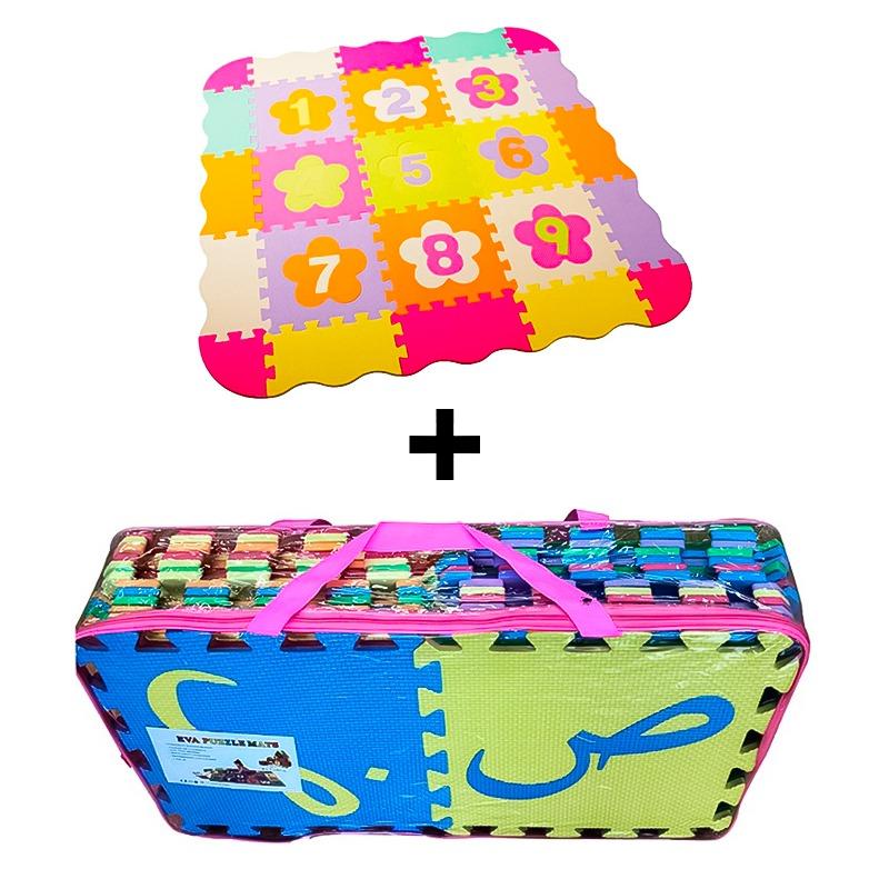 حزمة إيفا - حصيرة الحروف الأبجدية قابلة للتشابك + حصيرة الأرقام