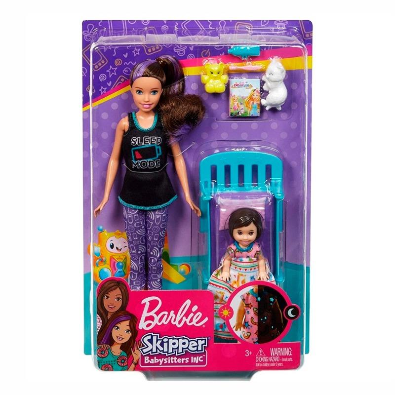 باربي - مجموعة لعب سكيبر جليسة الأطفال
