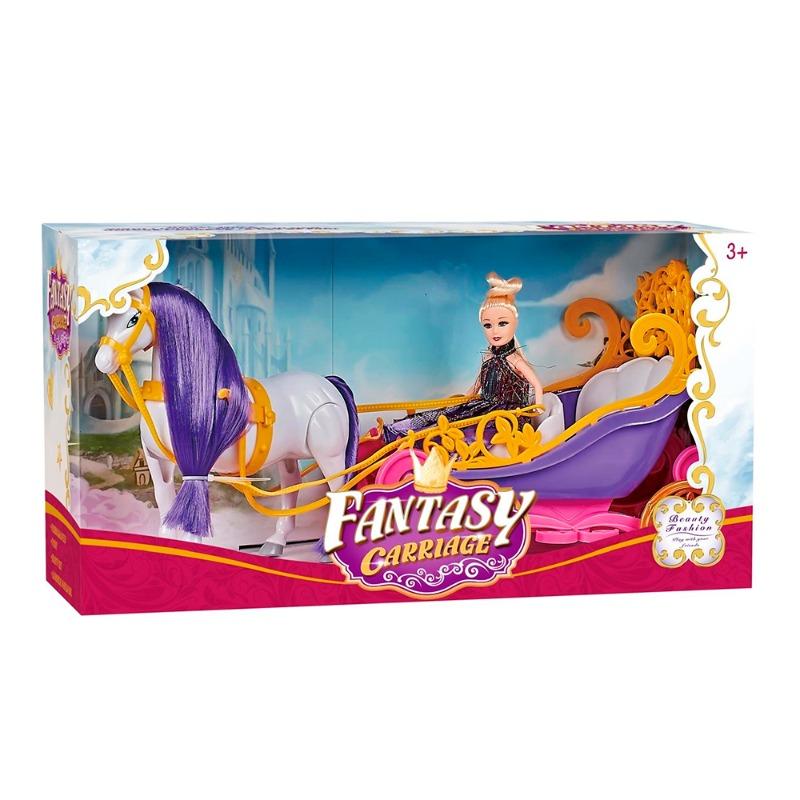 Fantasy Carriage With Doll N Moving Carriage