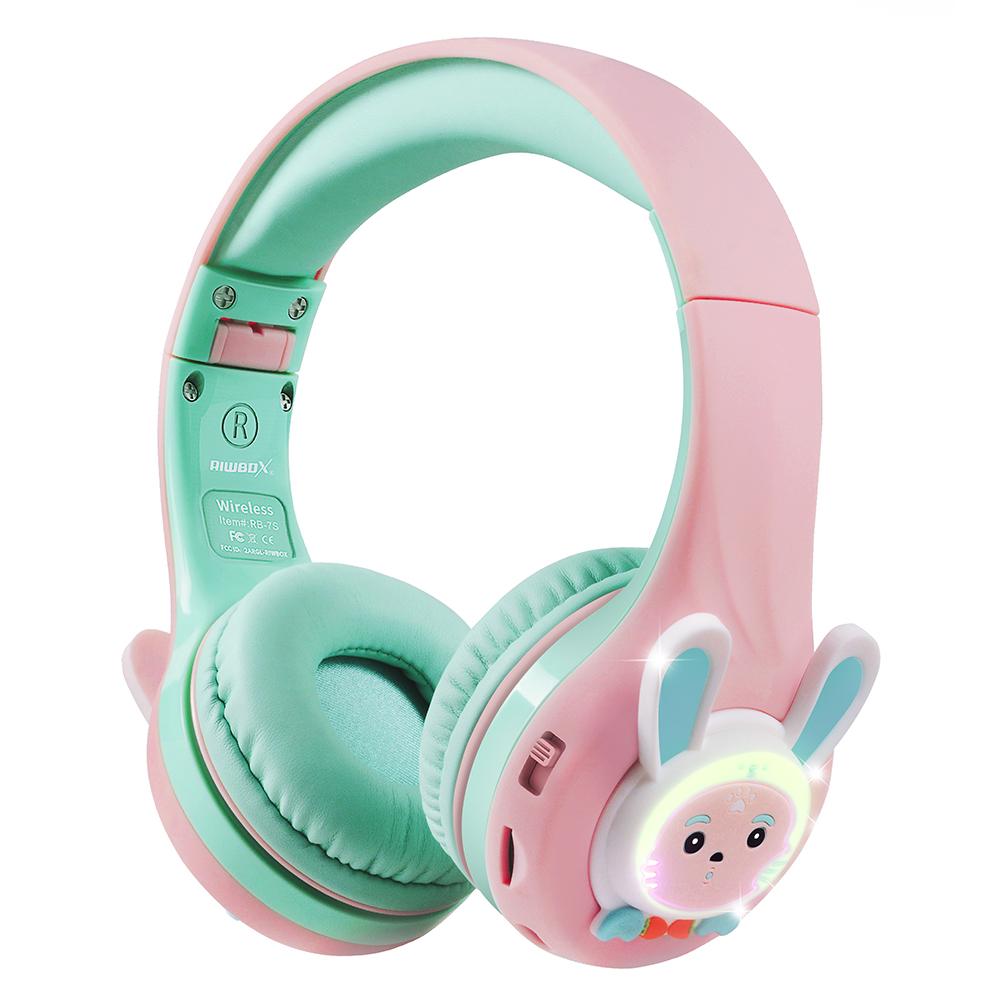 رايبوكس - سماعات بلوتوث علي شكل أرنب - وردي أخضر