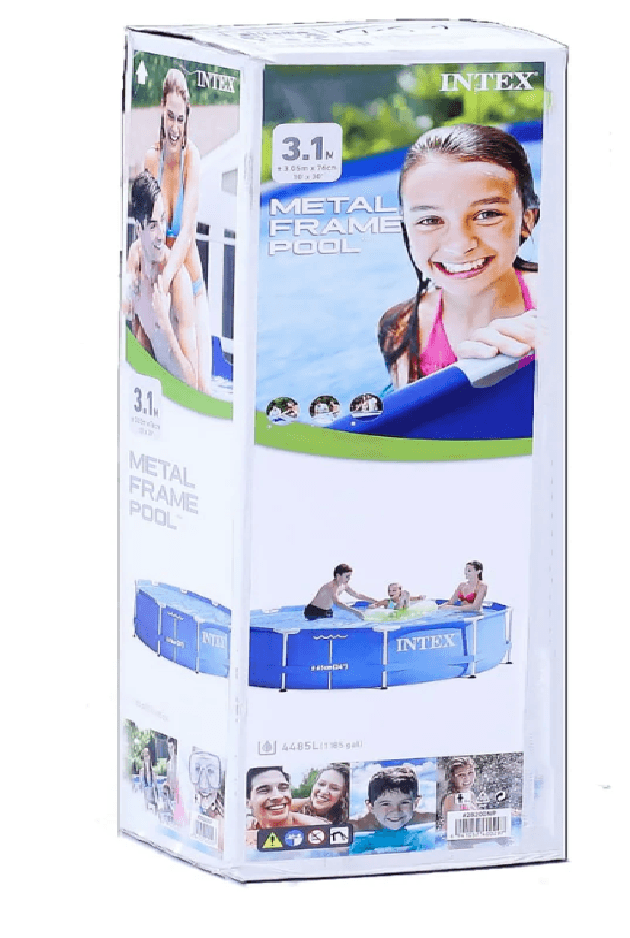 Intex - Metal Frame Round Swimming Pool Capacity With Filter
