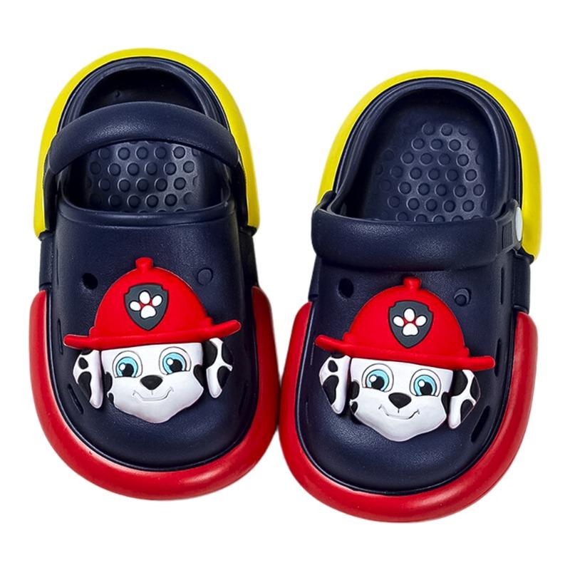 Cheerful Mario Paw Patrol Kids Slippers Navy Blue