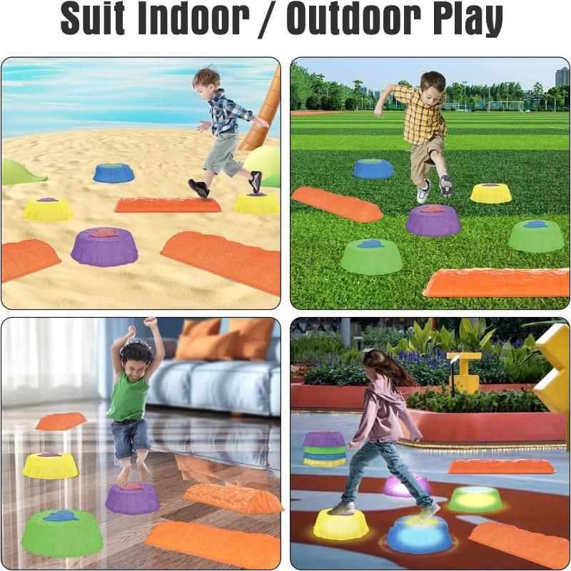 Crossing Stone 8pcs With Led Lights For Kids