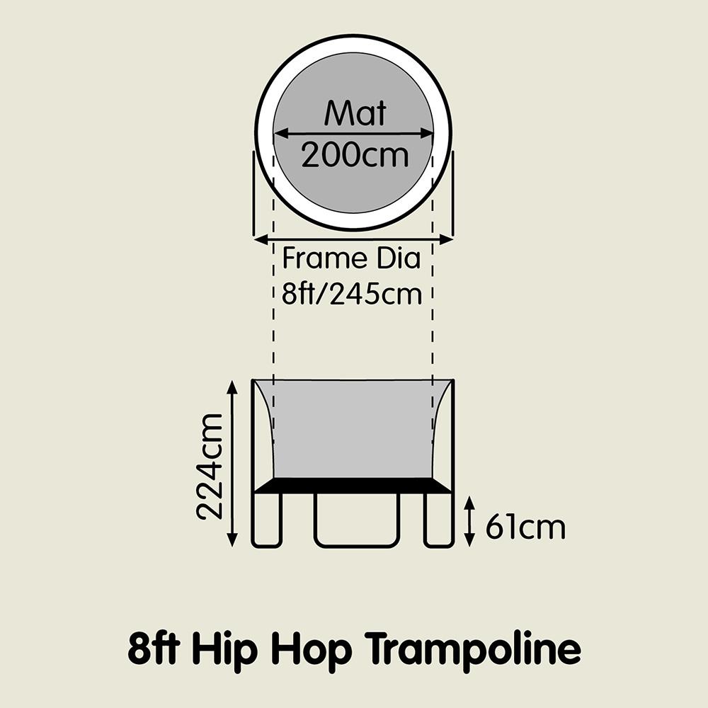 موكي - ترامبولين هيب هوب - 8 قدم