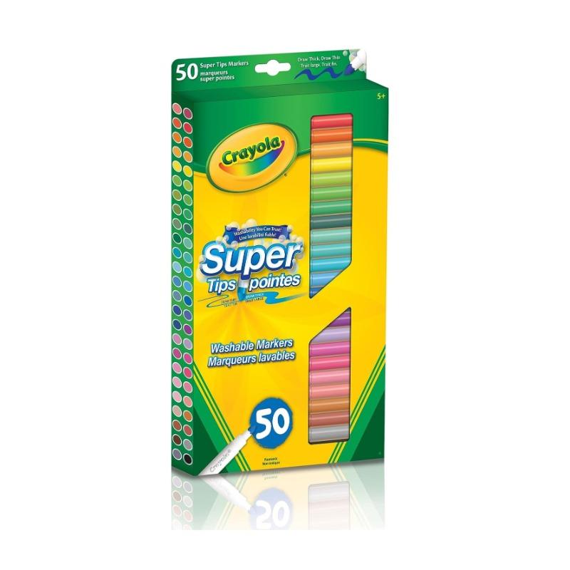 Crayola Super Tips Washable Markers - 50 Pcs