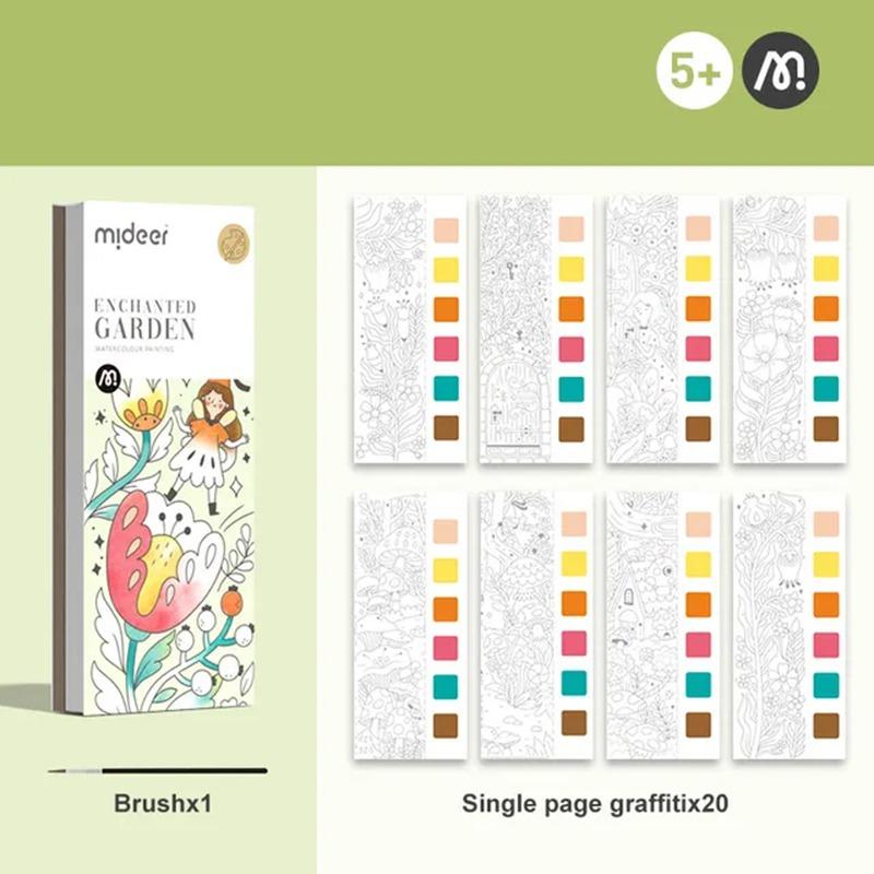 Mideer Paint with Water Booklet Enchanted Garden