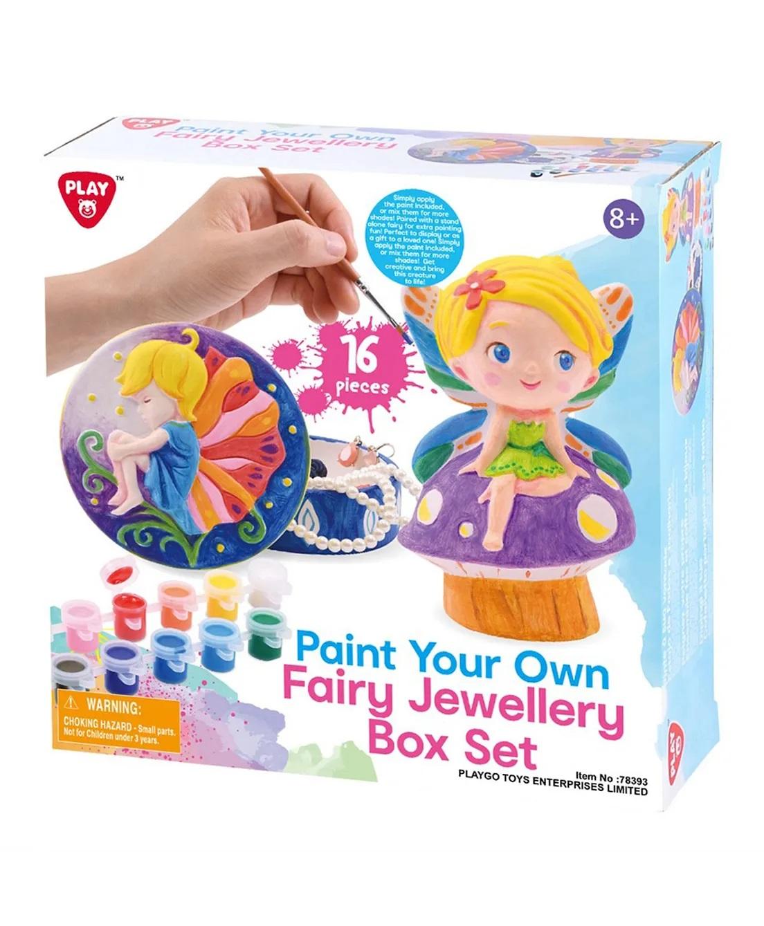 PlayGo Paint Your Own Fairy And Jewellery Box Set