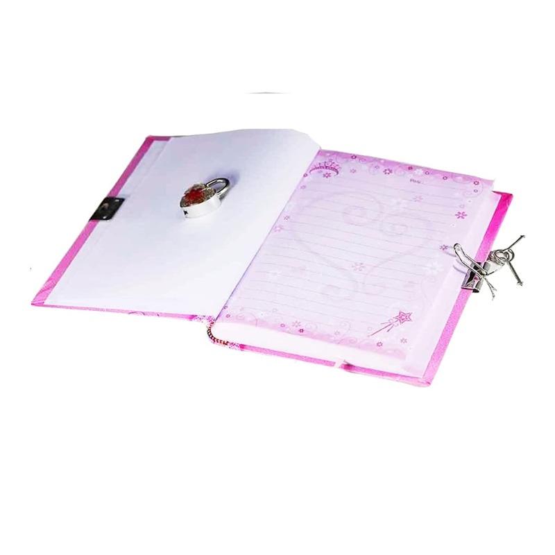 Diary Pad With Heart Shaped Lock - Flamingo