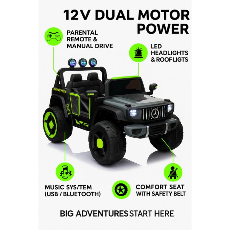 Urban Tots Luxury G-Class Ride-On Jeep for Kids - Gray