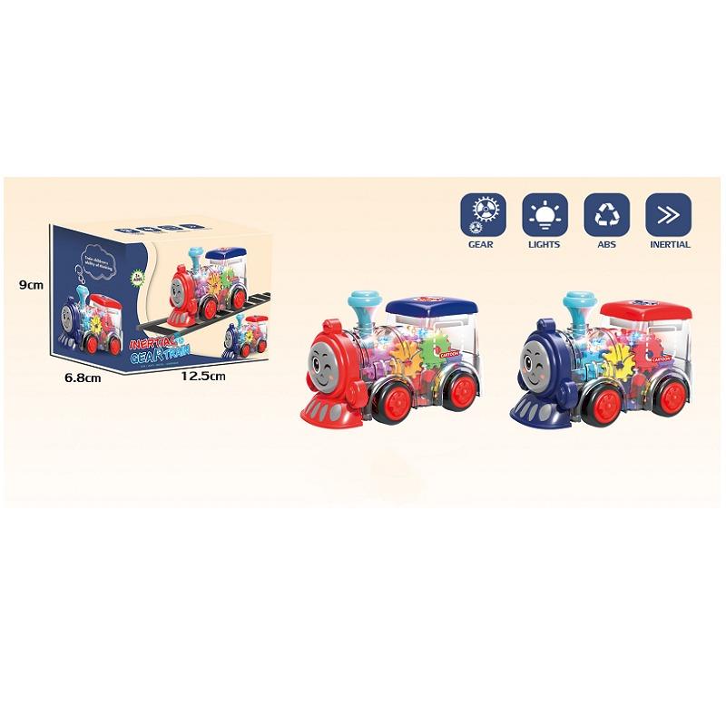 لعبة قطار شفاف مع ضوء وموسيقى