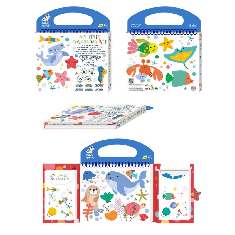 My First Coloring Kit Sea Friends - Crayons & Stickers Set