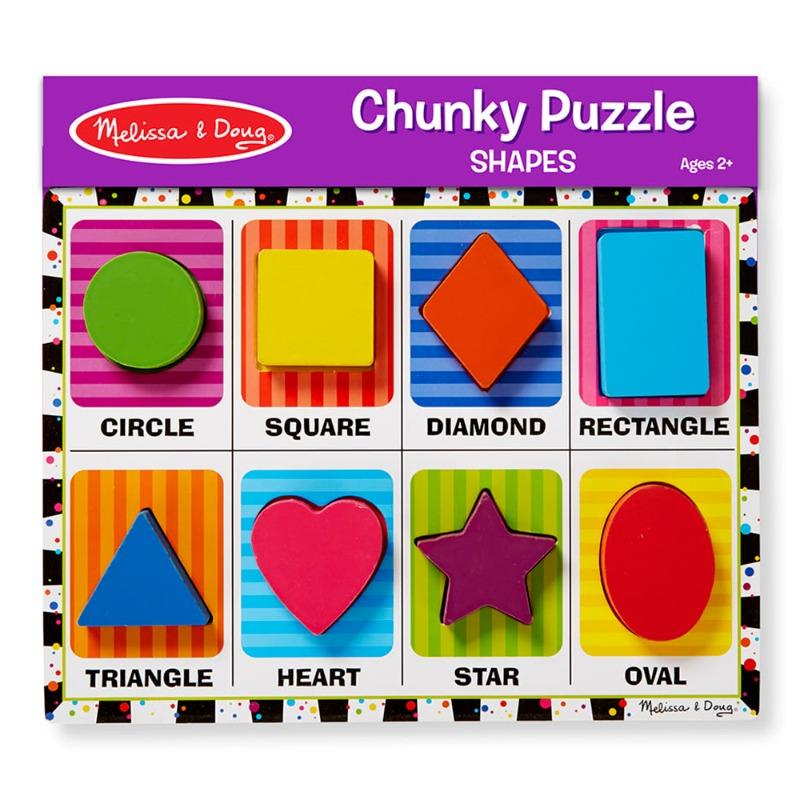 Melissa And Doug Shapes Chunky Puzzle - 8 Pieces