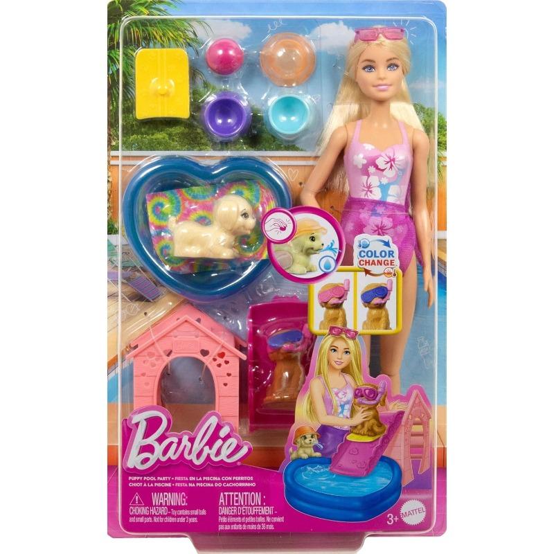 Barbie Puppy Pool Party Playset