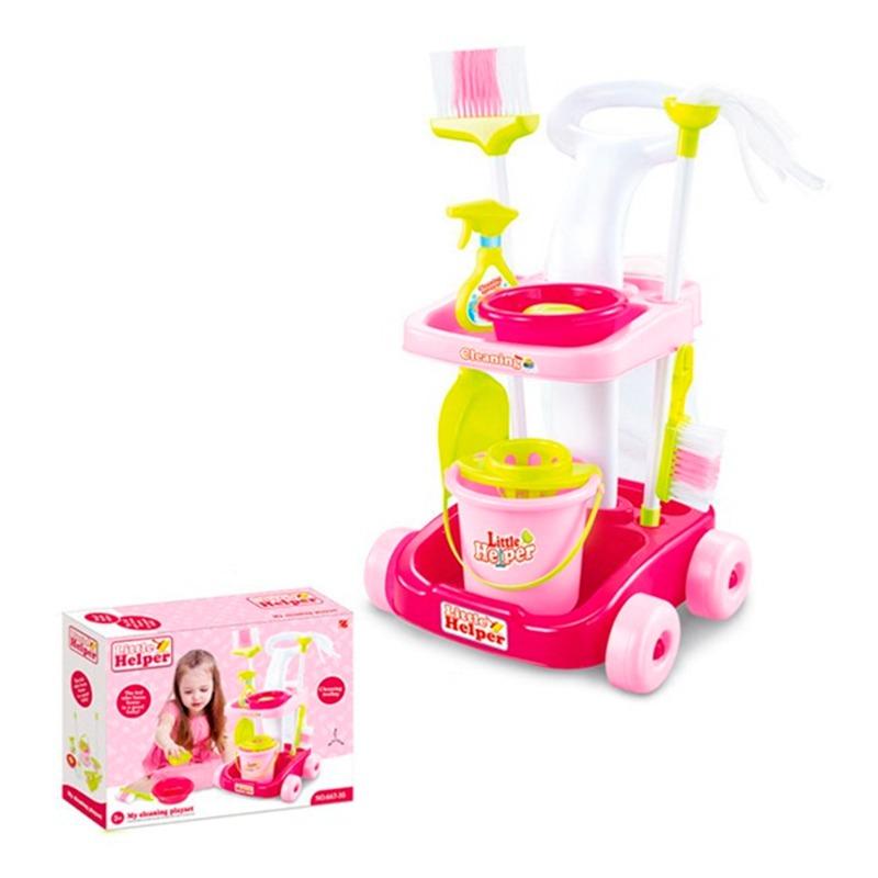 Cleaning Tool Set With Barrel Pink
