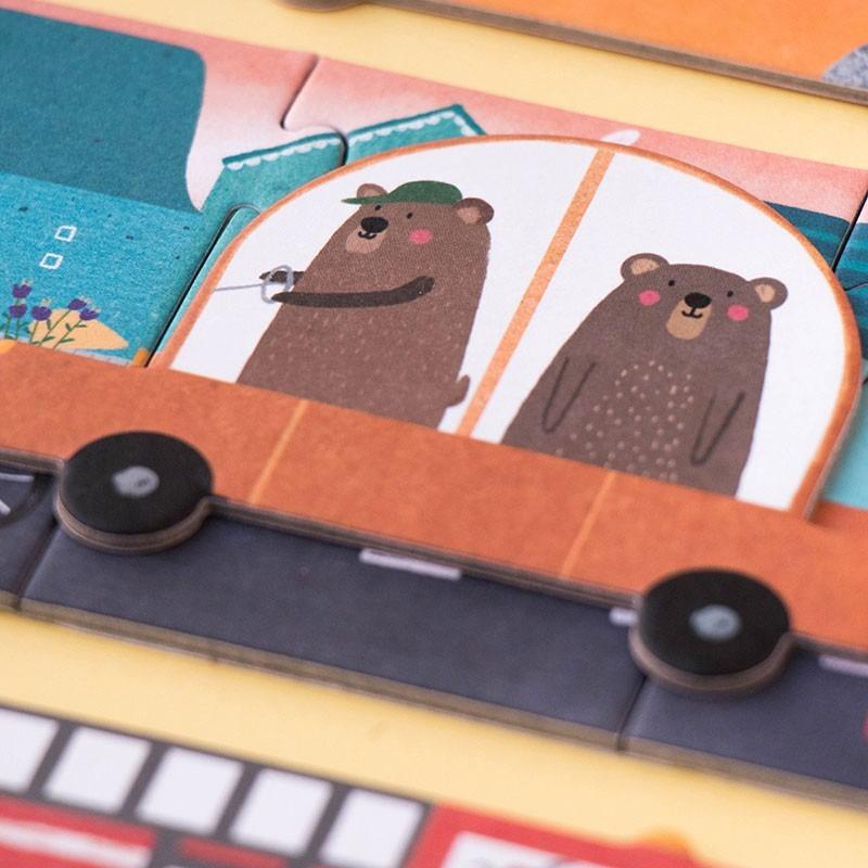 Londji - Beep Beep Cocuk Puzzle Playset 24Pcs