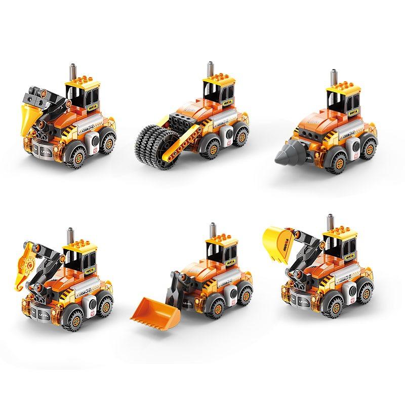 Feelo 6-in-1 Urban Engineering Vehicle Building Blocks | 141 Pieces