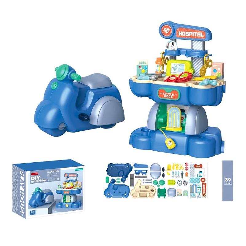 مجموعة أدوات الطبيب بتصميم دراجة - 39 قطعة