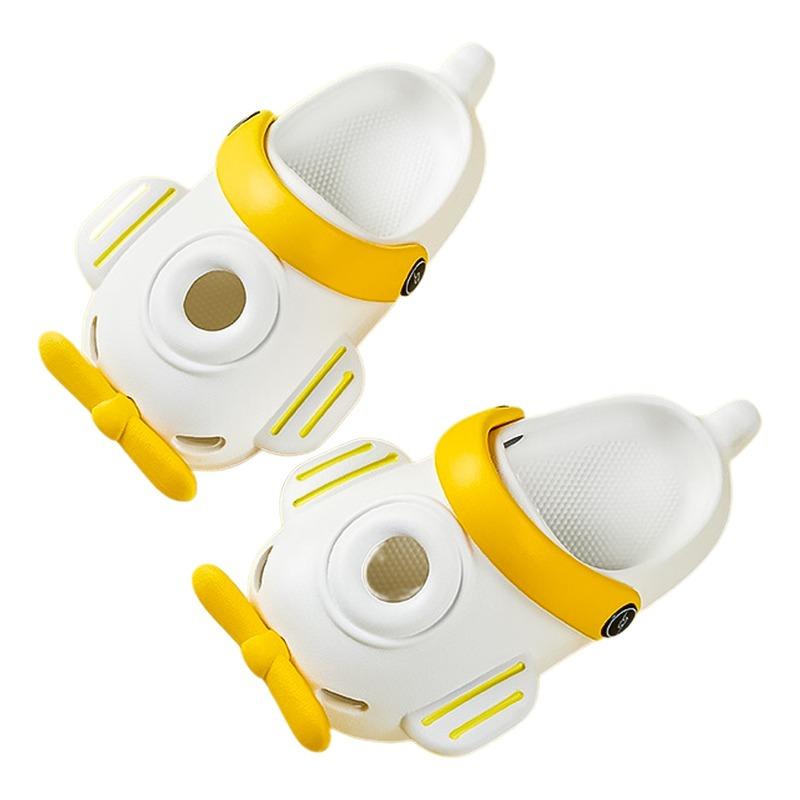Cheerful Mario Airplane Crocs White Color