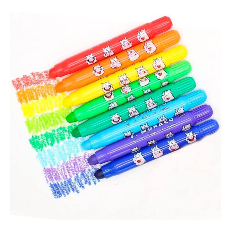 ليبزي - أقلام تلوين شمعية فلاور موناكو 24 لون سحب