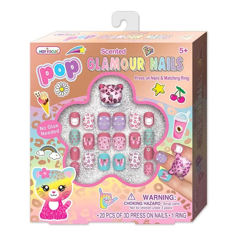 Hot Focus Pop Glamour Nails