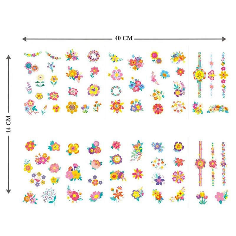 أفينير - مجموعة ملصقات التاتو وتزيين الأظافر بتصميم الزهور