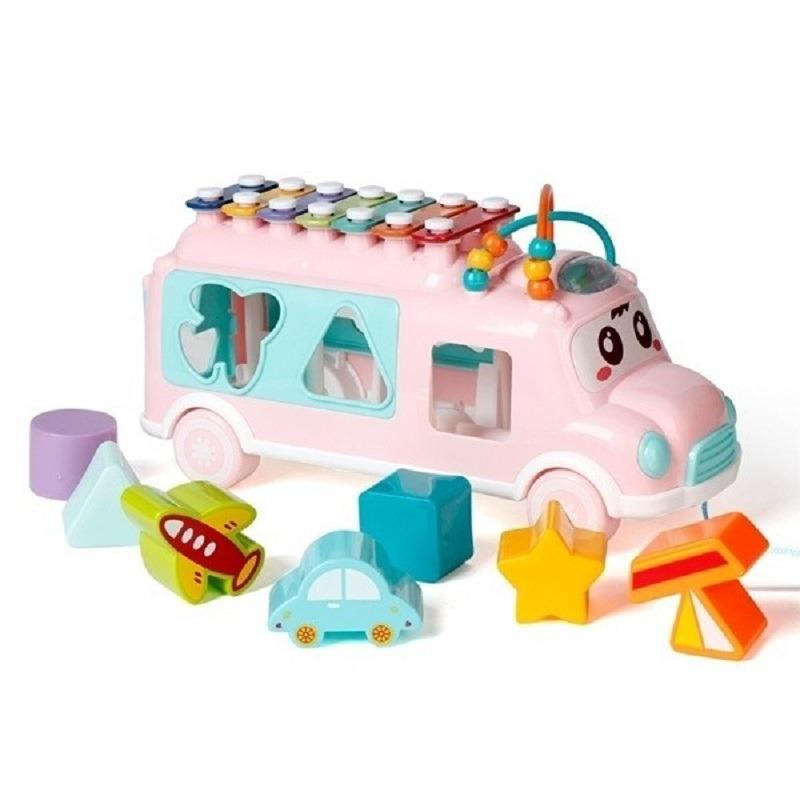 Huanger - Baby Toys Music Bus with Blocks